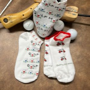 Two new golf  socks ! Low cut. Can’t play anymore.